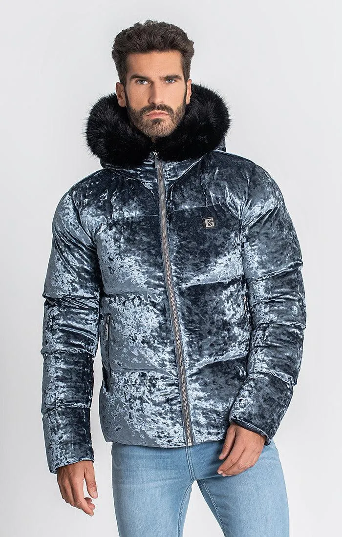 Grey Sheen Puffer Jacket