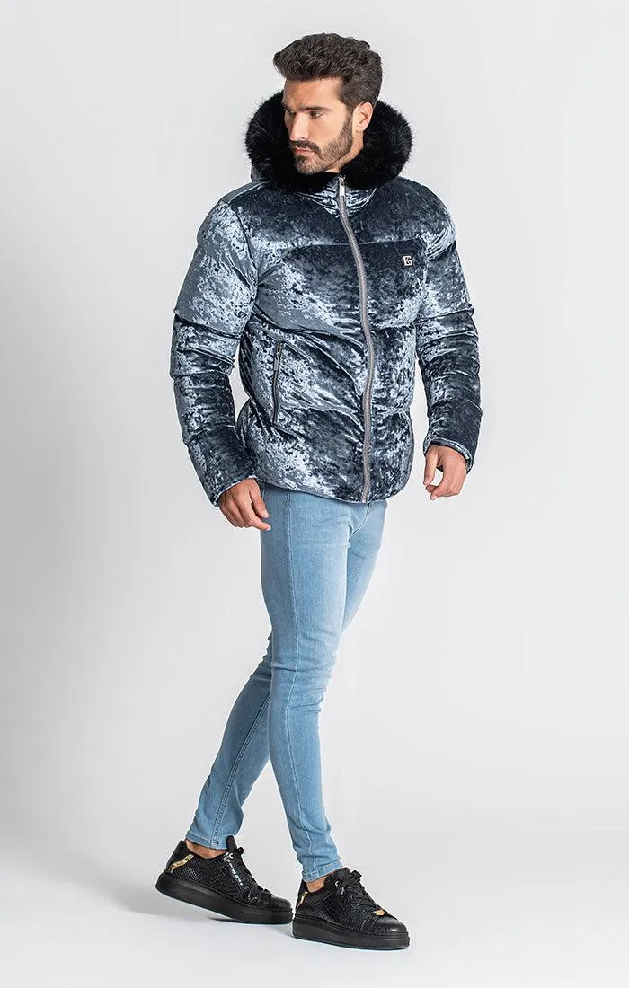 Grey Sheen Puffer Jacket