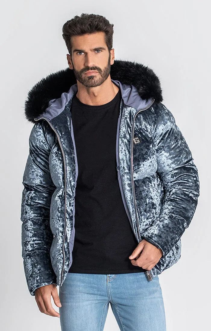 Grey Sheen Puffer Jacket