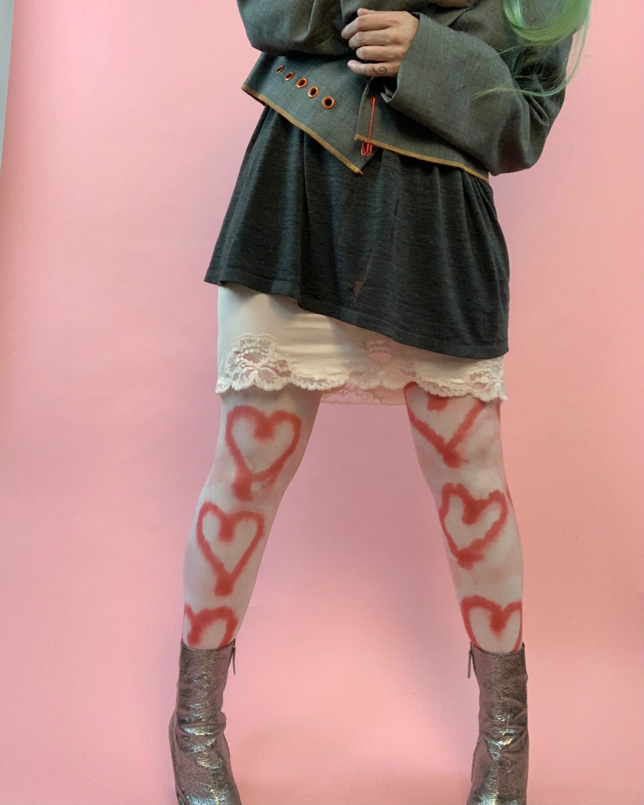 Heart drip tights