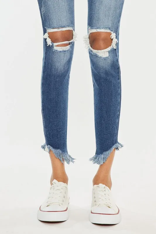 High Rise Ankle Skinny Jeans