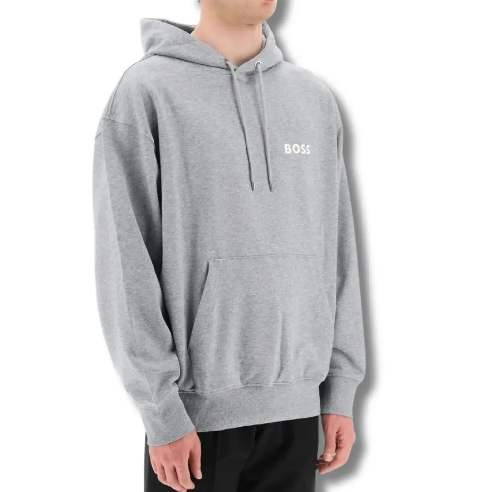 Hugo Boss  |Street Style Long Sleeves Plain Cotton Logo Hoodies