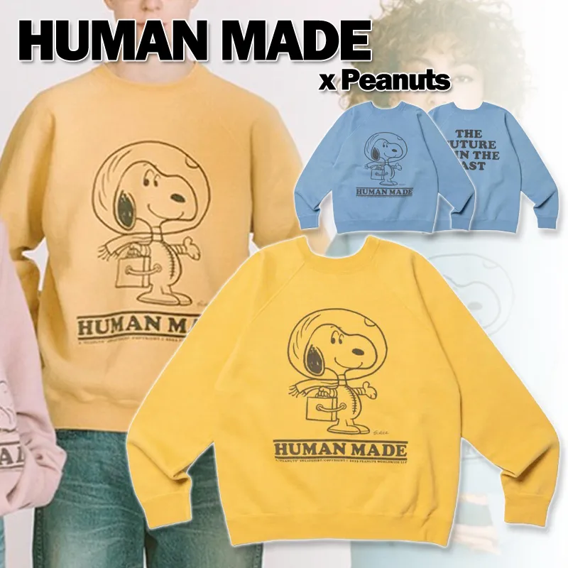 HUMAN MADE  |Unisex Street Style Long Sleeves Plain Logo Hoodies