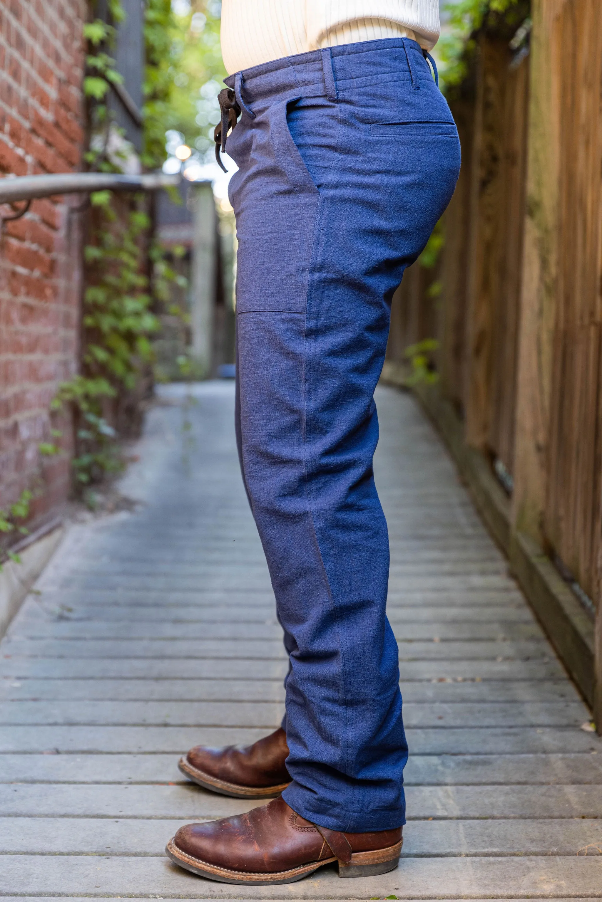 Indi + Ash Obelisk Pant - Handwoven Canvas Indigo