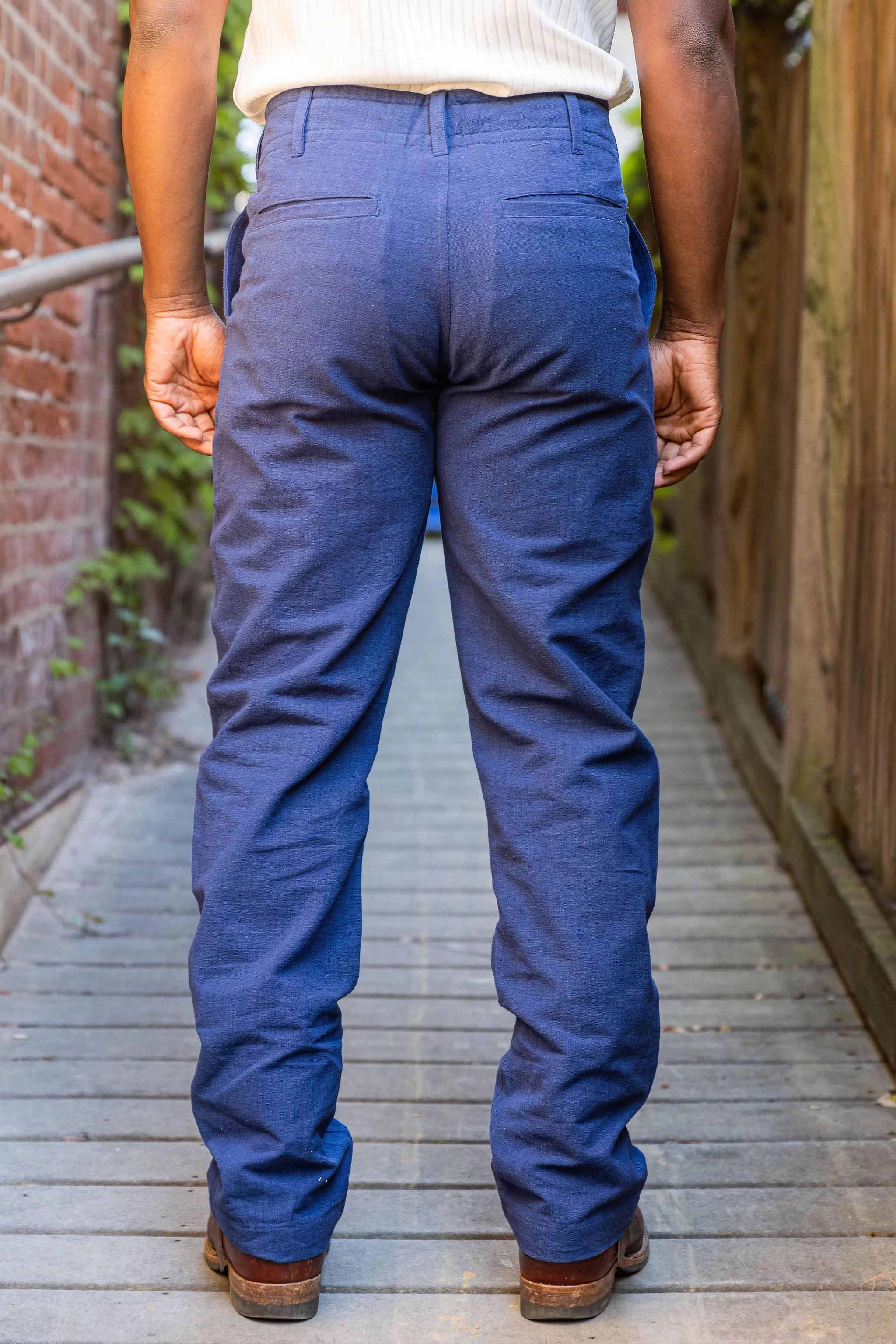 Indi + Ash Obelisk Pant - Handwoven Canvas Indigo