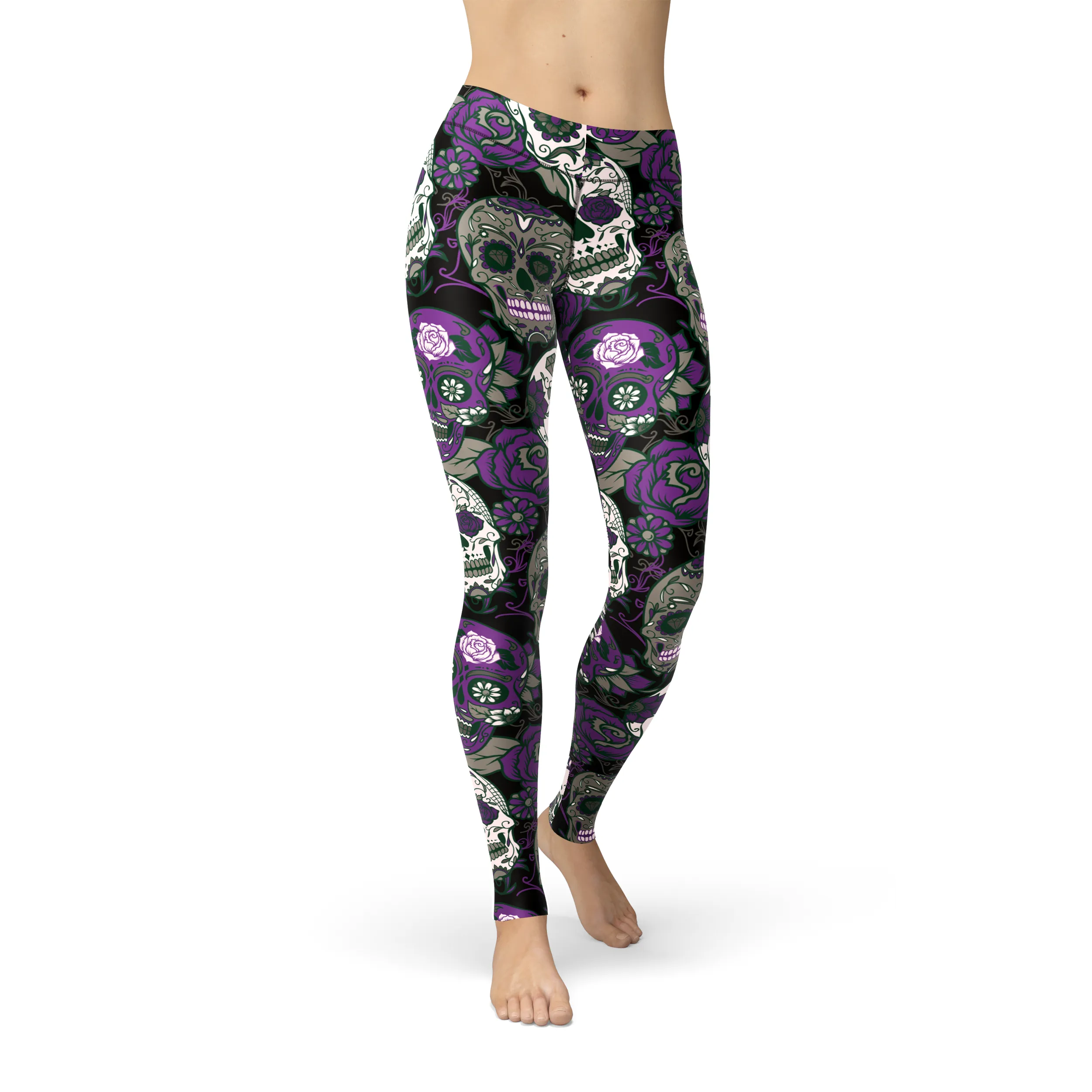 Jean Purple Sugar Skulls Leggings