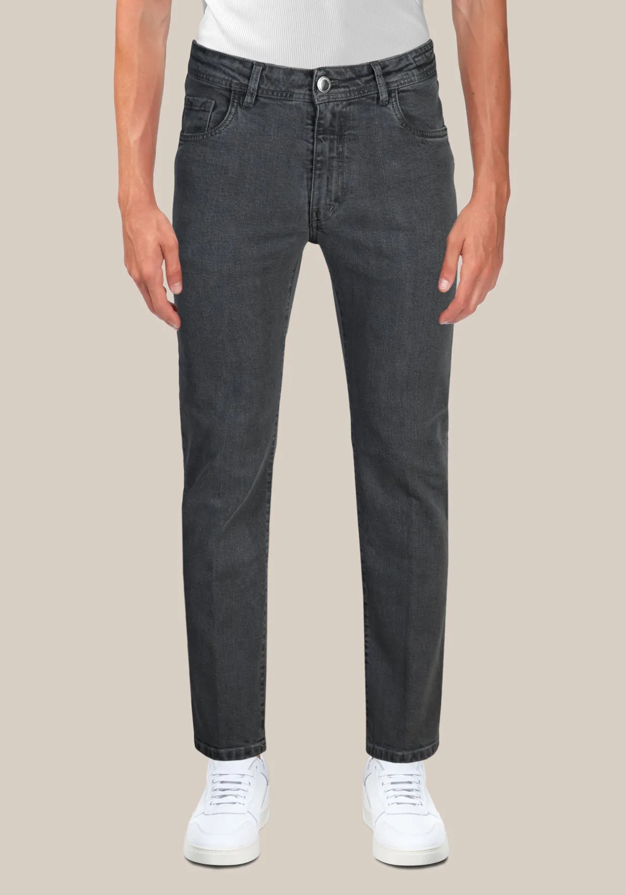 Jeans regular fit lavaggio Grigio