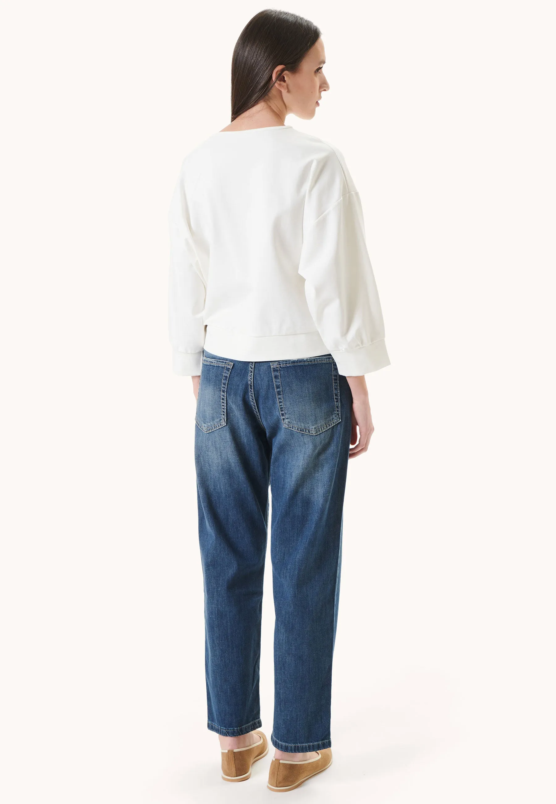 Jeans relaxed fit gamba dritta