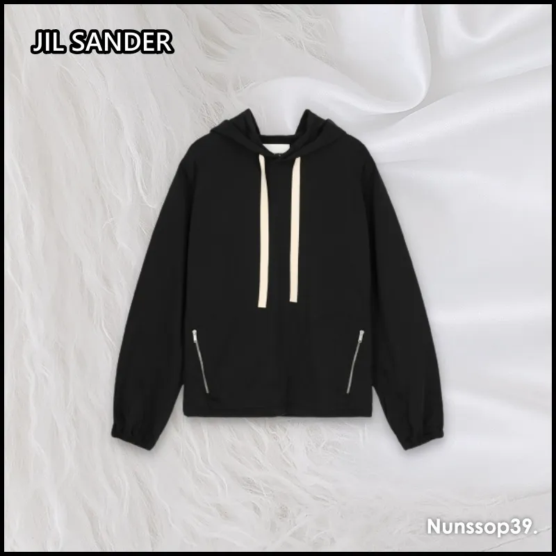 Jil Sander  |Street Style Long Sleeves Plain Cotton Oversized Logo