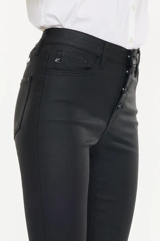 KanCan High Rise Black Coated Ankle Skinny Jean-KC6341ABK