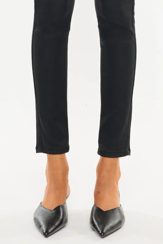 KanCan High Rise Black Coated Ankle Skinny Jean-KC6341ABK