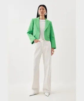 Karen Millen Textured Crepe Notch Neck Tailored Jacket