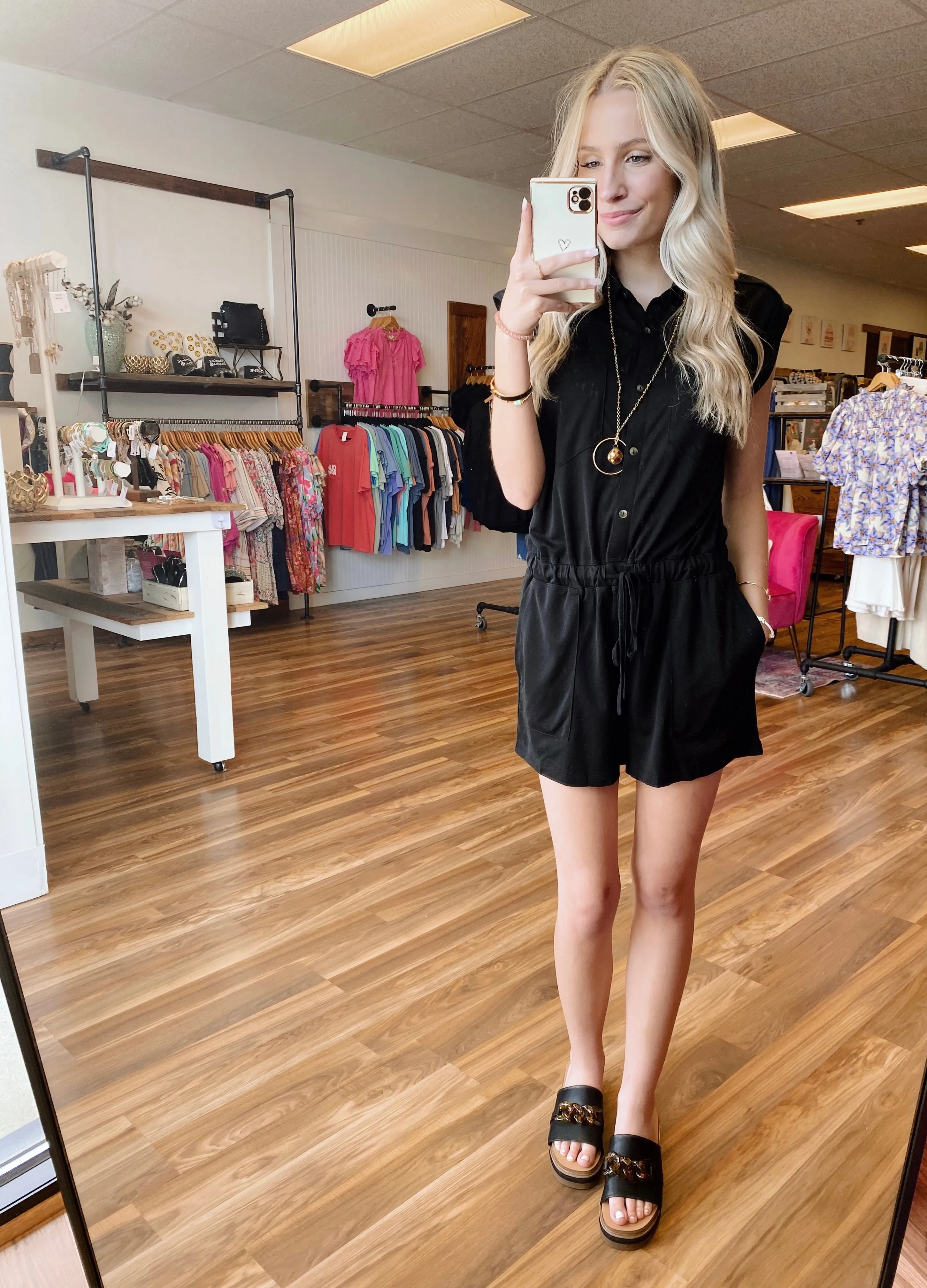 Leia Button Down Romper