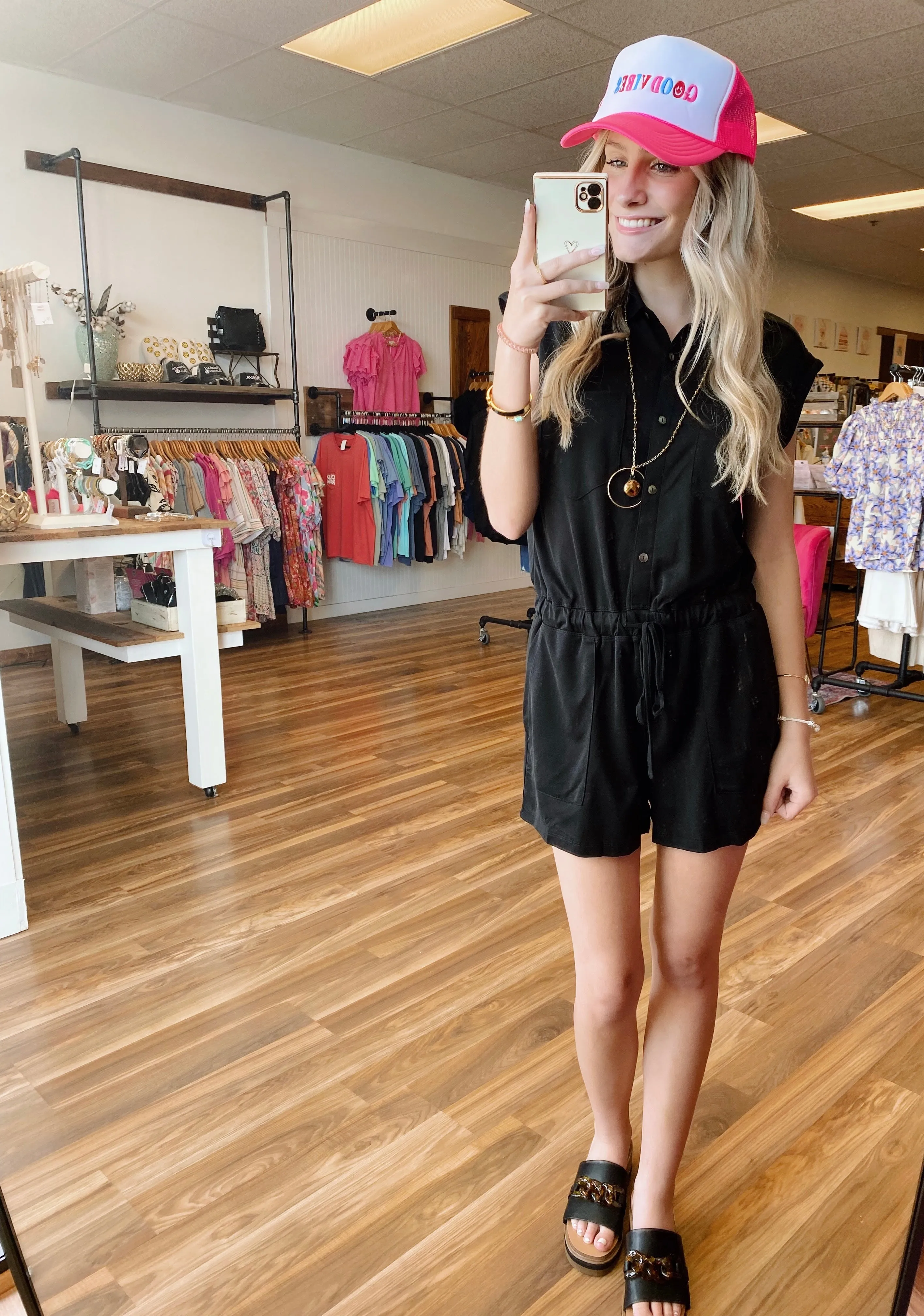 Leia Button Down Romper