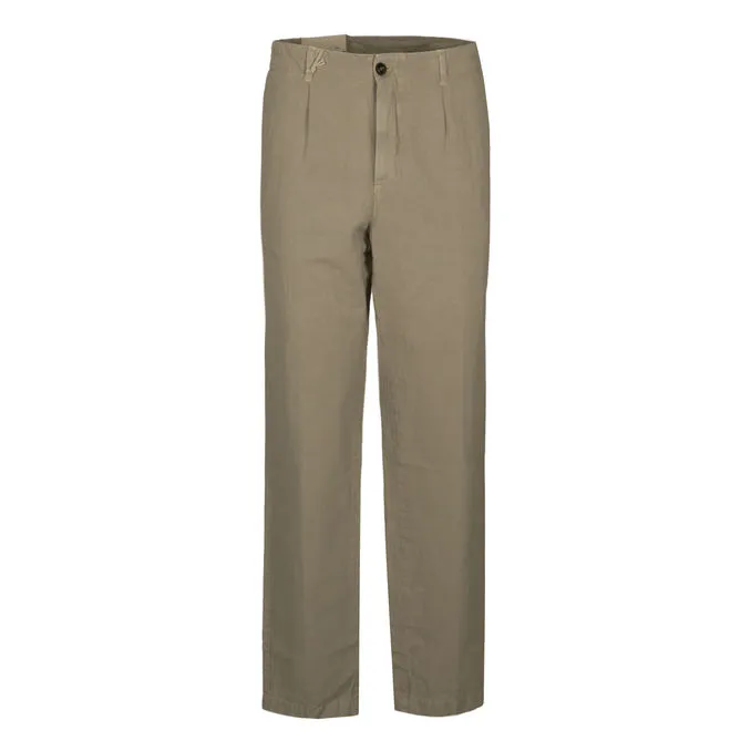 LINEN TROUSERS Man Green Sage 