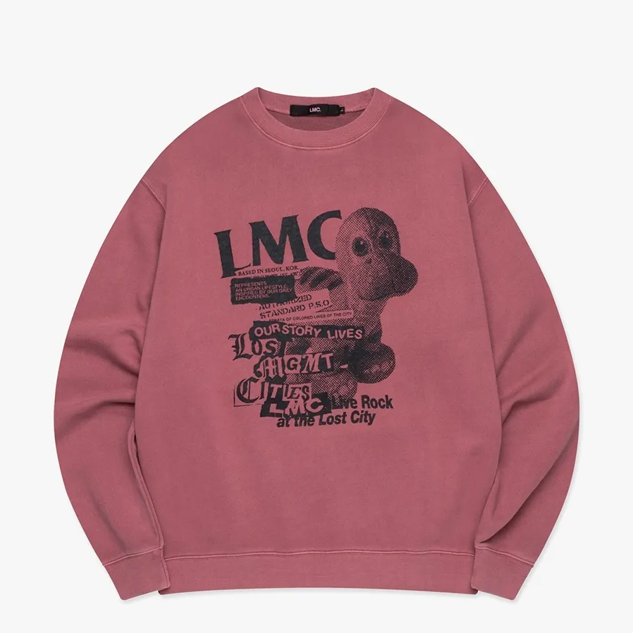 LMC  |Unisex Street Style Long Sleeves Plain Cotton Logo