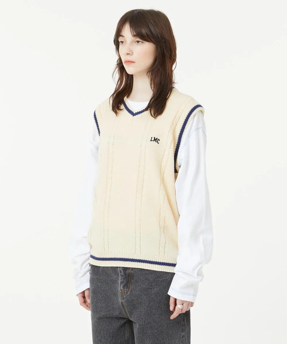 LMC  |Unisex Street Style Plain Logo Vests & Gillets