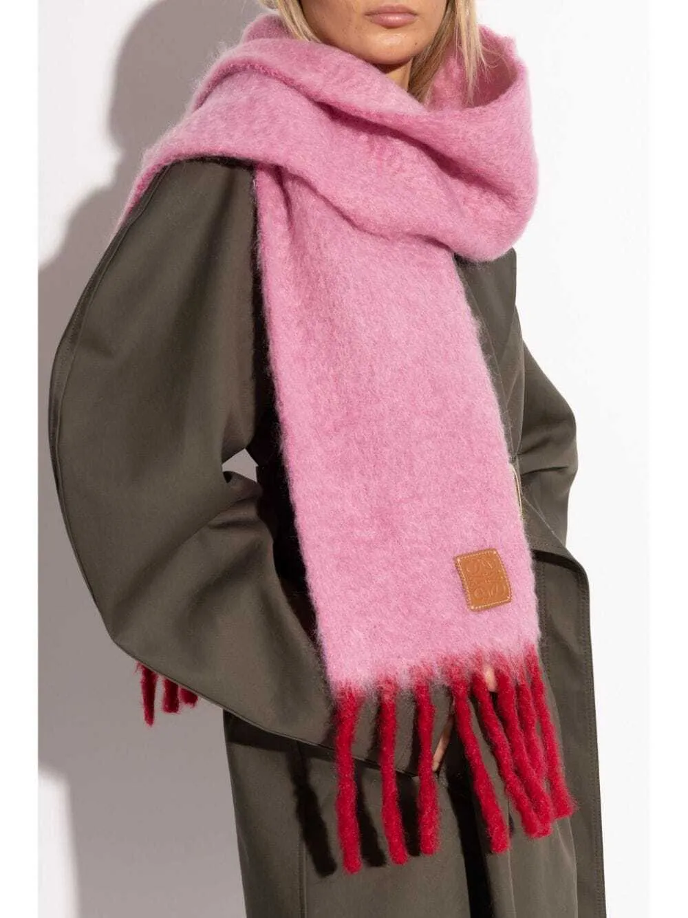 LOEWE Anagram scarf - Pink