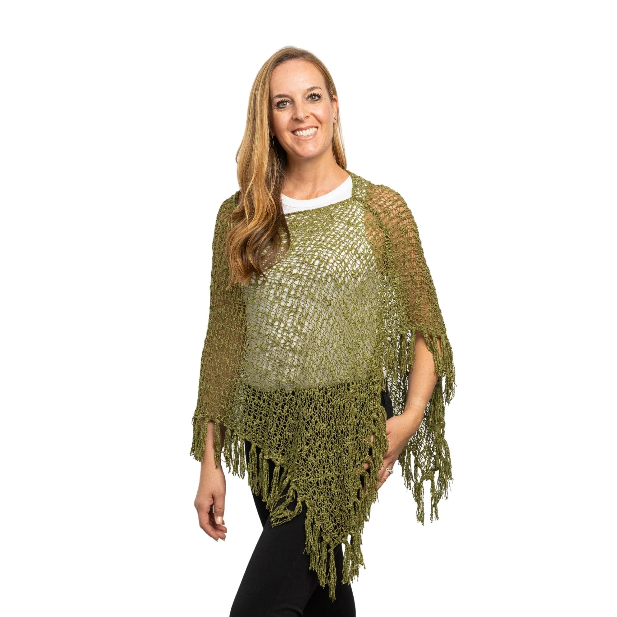 Lost River Fringed Popcorn Poncho