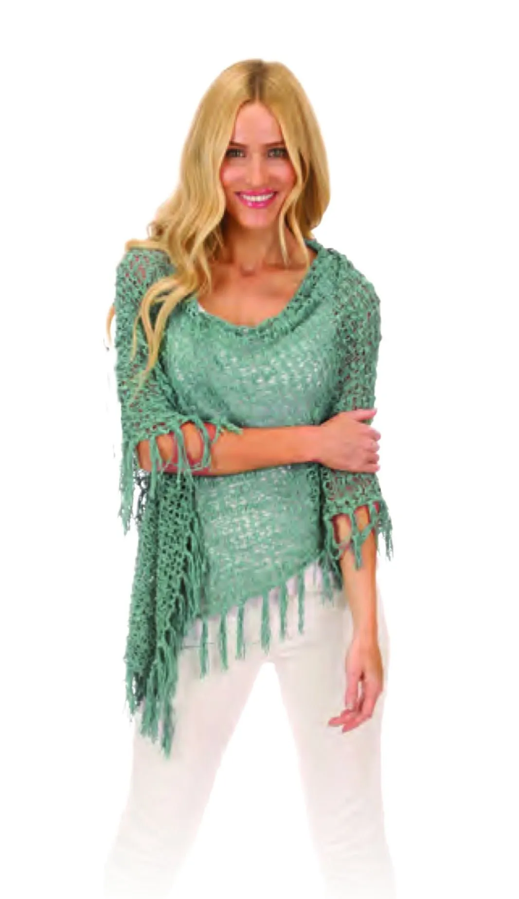 Lost River Fringed Popcorn Poncho