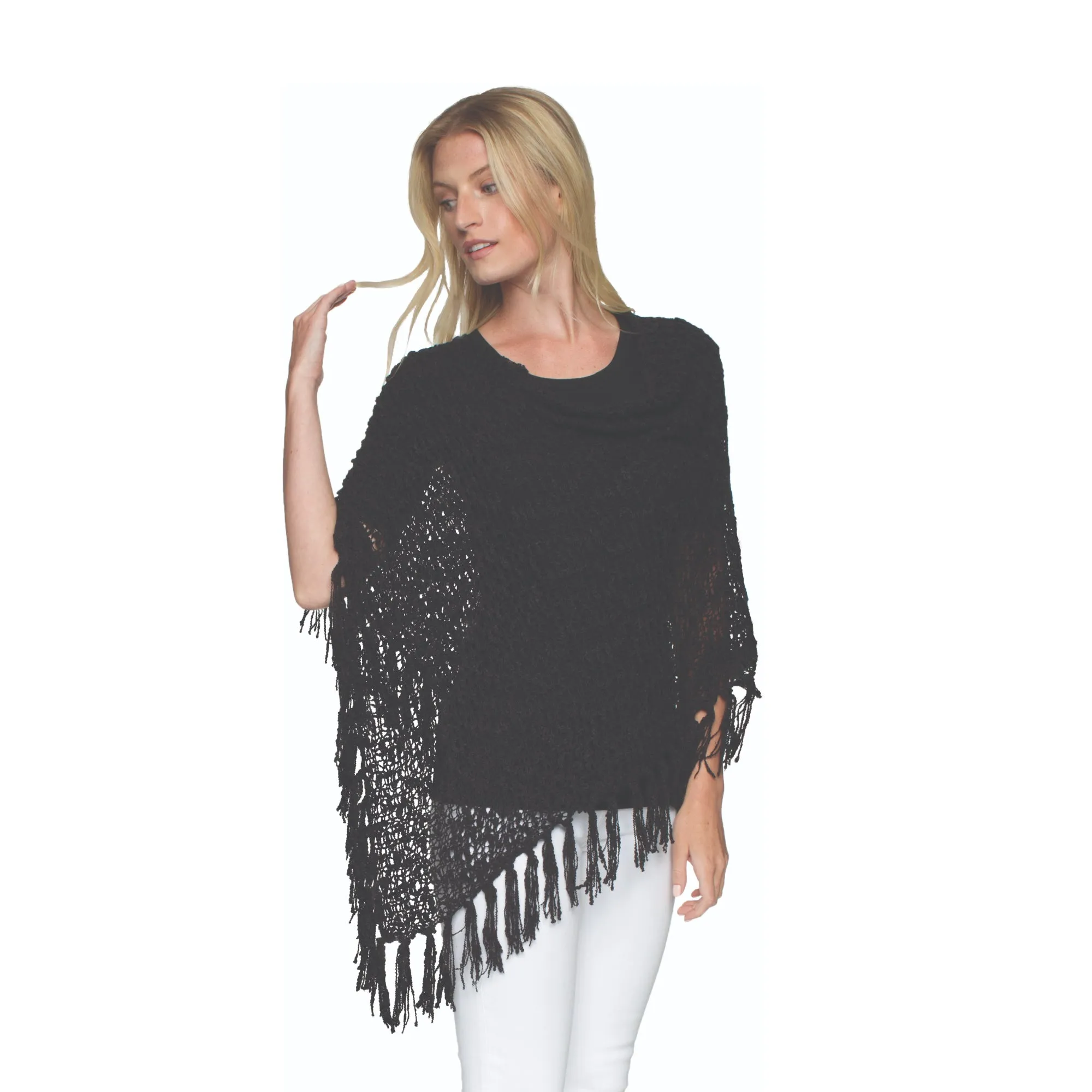 Lost River Fringed Popcorn Poncho