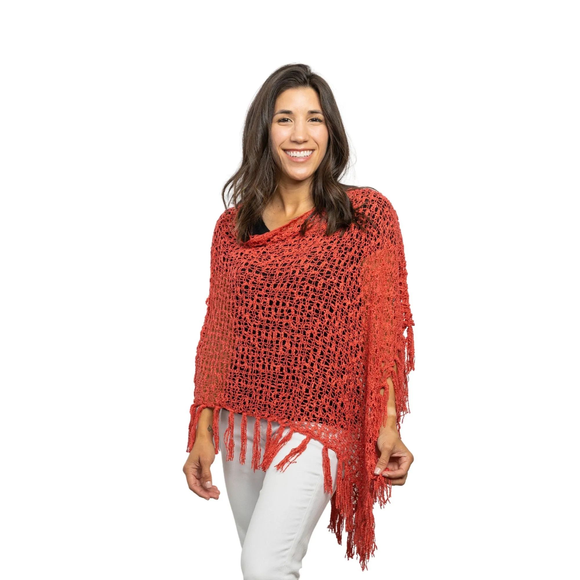 Lost River Fringed Popcorn Poncho