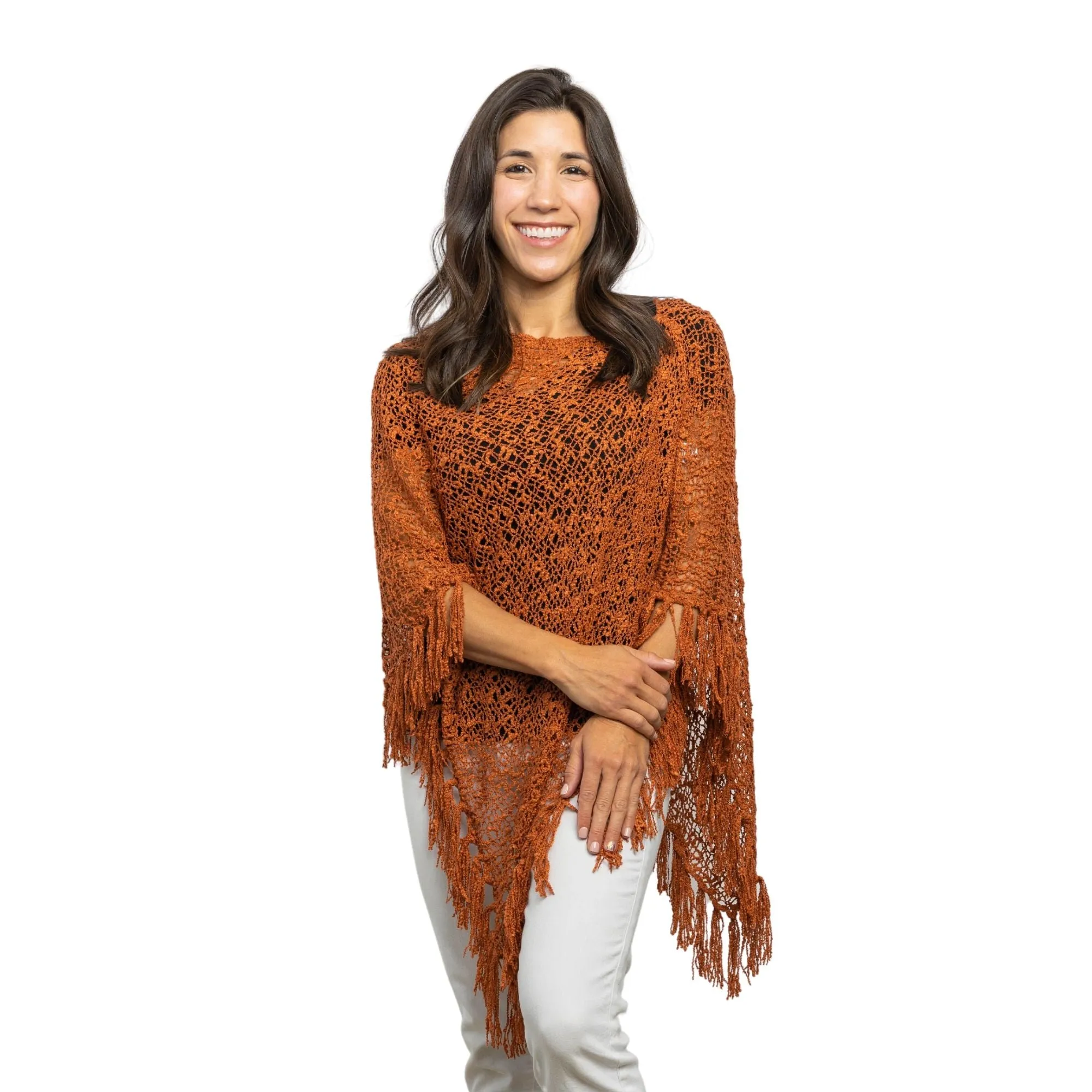 Lost River Fringed Popcorn Poncho