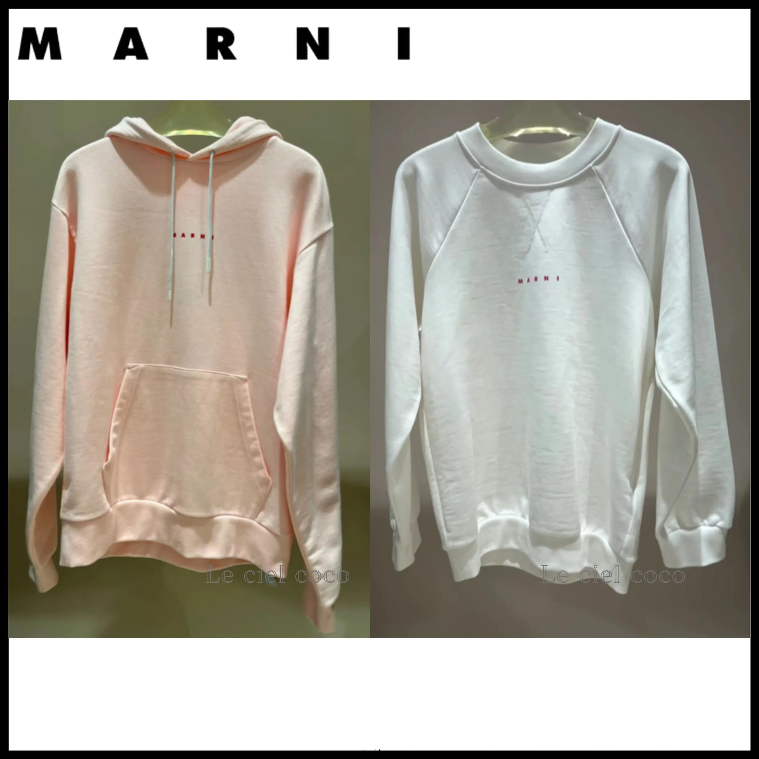 MARNI  |Unisex Street Style Long Sleeves Plain Cotton Logo Designers