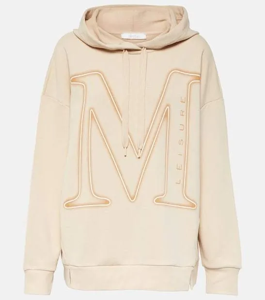 MaxMara  |Unisex Street Style Long Sleeves Oversized Logo