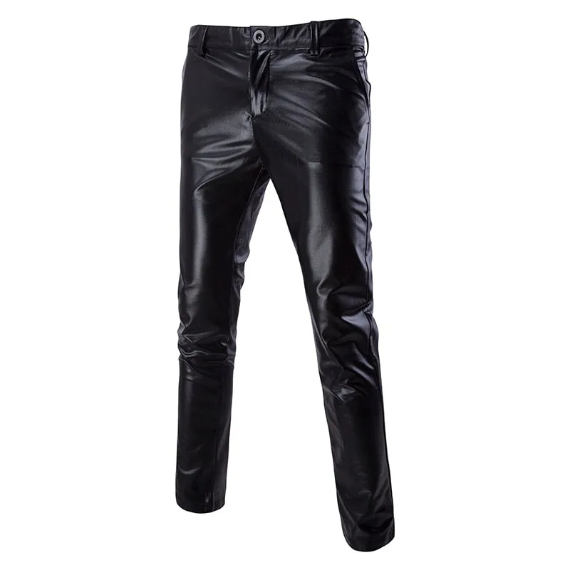 Men's Party and Stage Notched Collar Shiny Jacket Pants Two Piece Suit Set