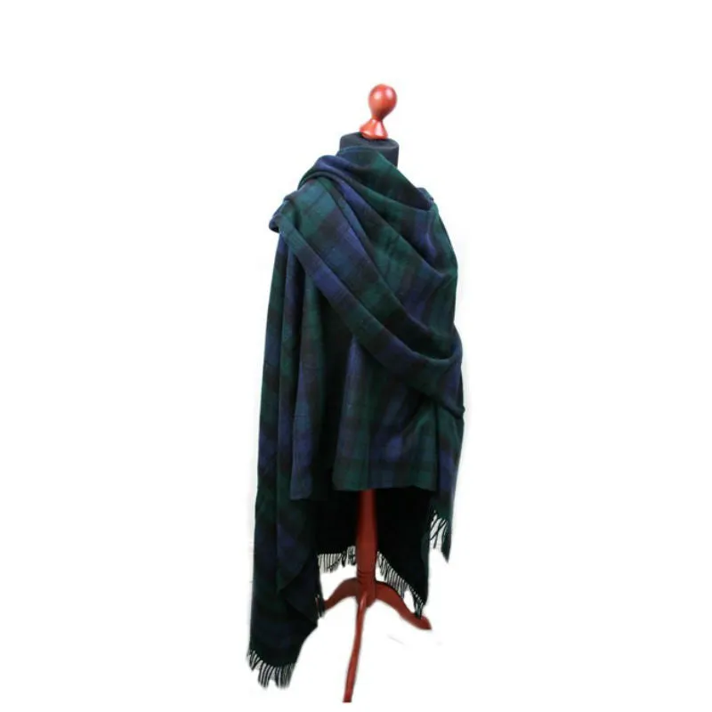 Merino Lambswool Tartan Ruana [9 Colors]