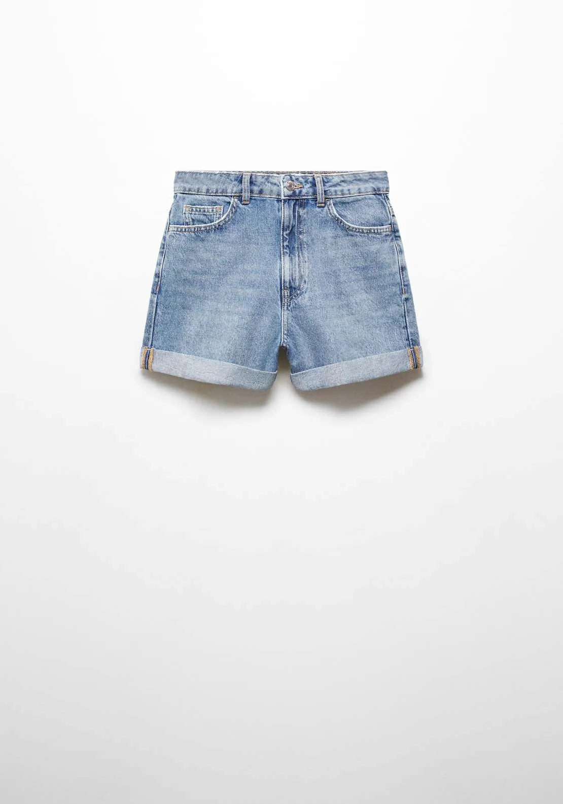 Mom-fit denim shorts