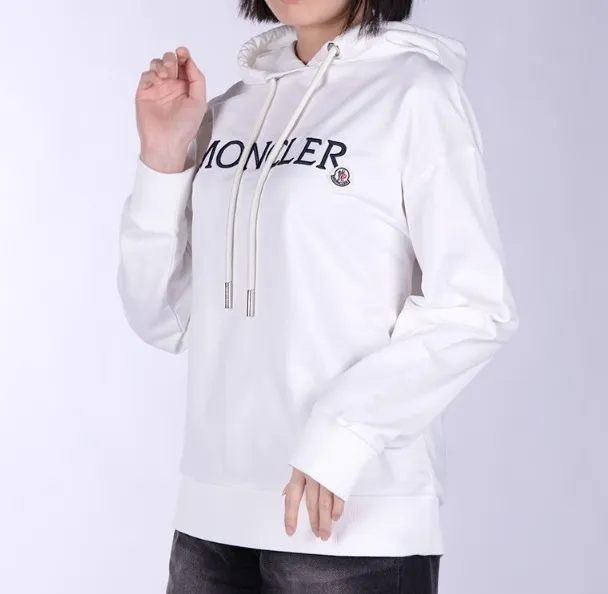 MONCLER  |Street Style Long Sleeves Plain Cotton Logo