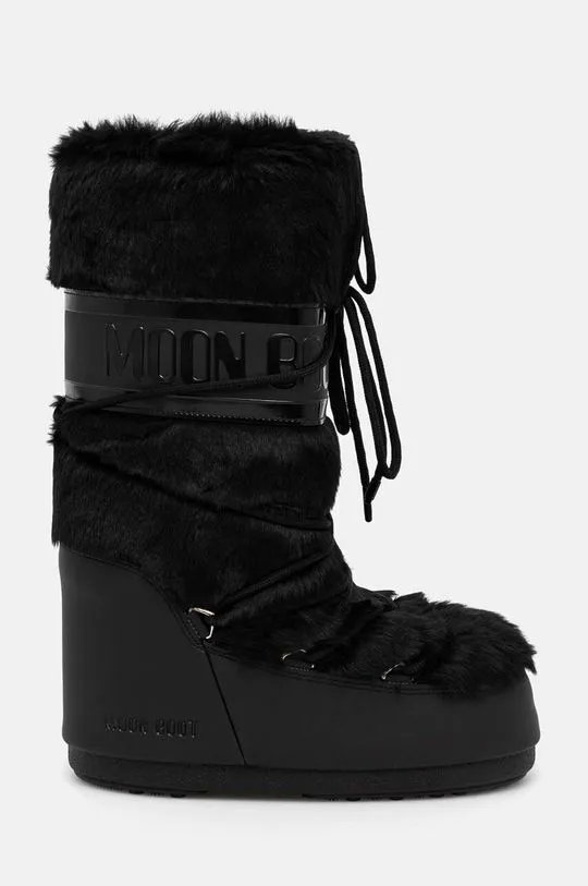 Moon Boot snow boots MB ICON FAUX FUR black color 80D1408900 N001