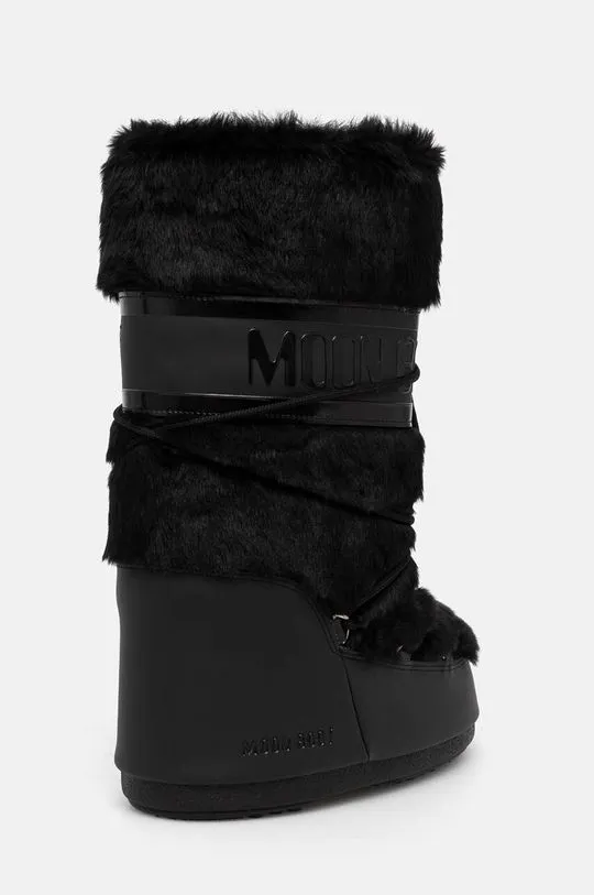 Moon Boot snow boots MB ICON FAUX FUR black color 80D1408900 N001