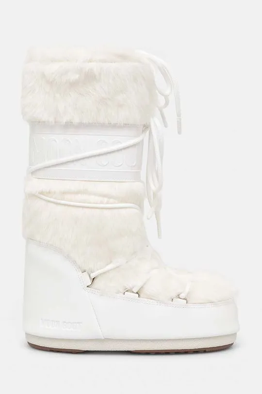 Moon Boot snow boots MB ICON FAUX FUR white color 80D1408900 A002