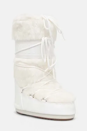 Moon Boot snow boots MB ICON FAUX FUR white color 80D1408900 A002