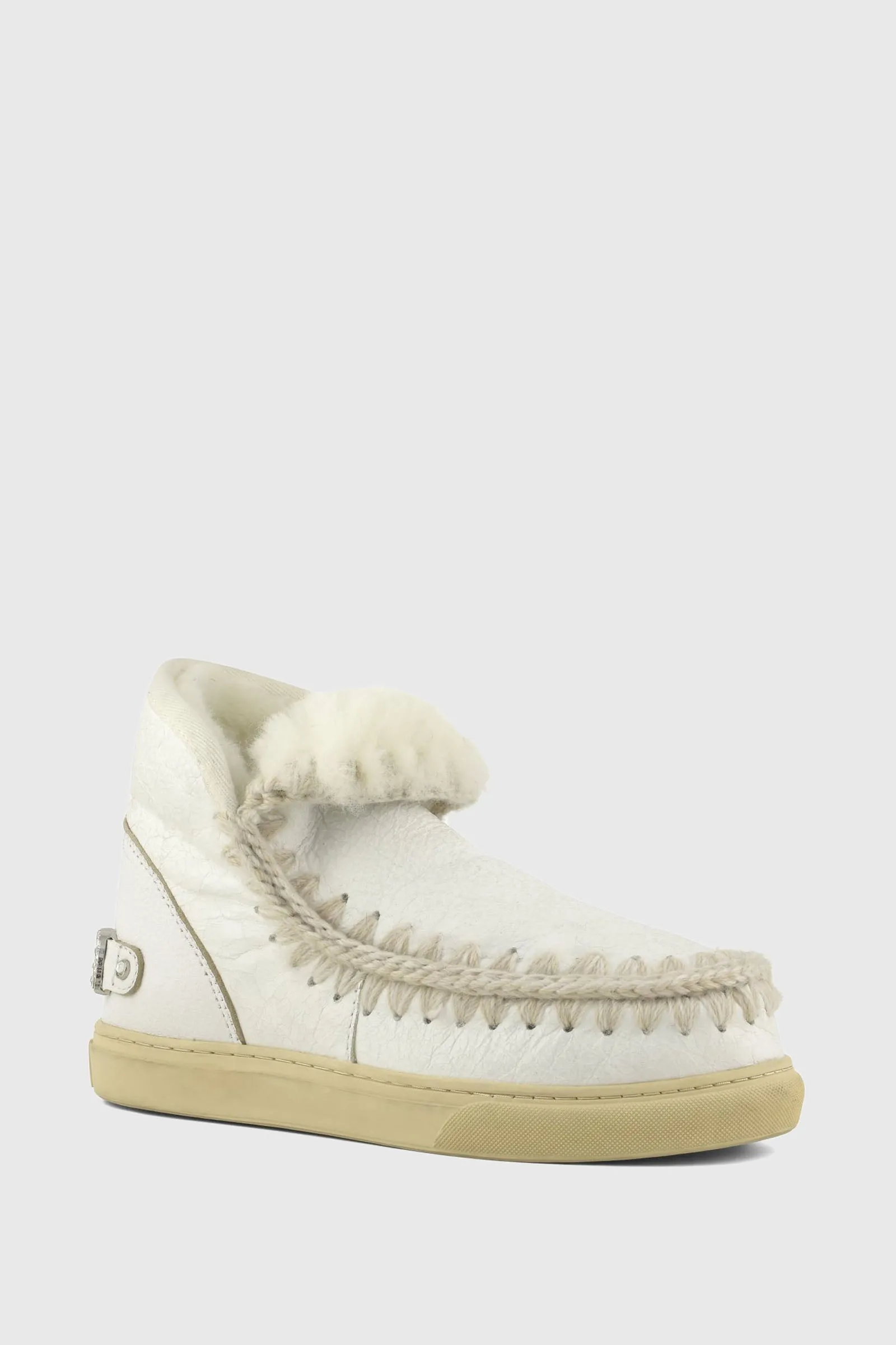 Mou Stivaletto Eskimo Sneaker Rhinestones Bianco Donna