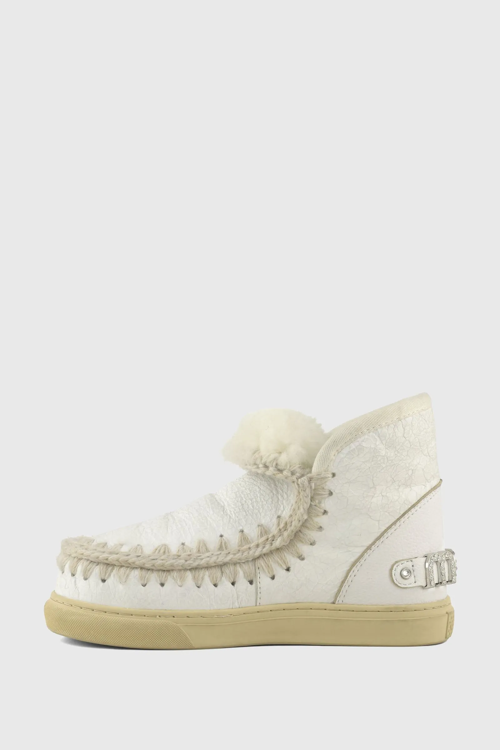 Mou Stivaletto Eskimo Sneaker Rhinestones Bianco Donna