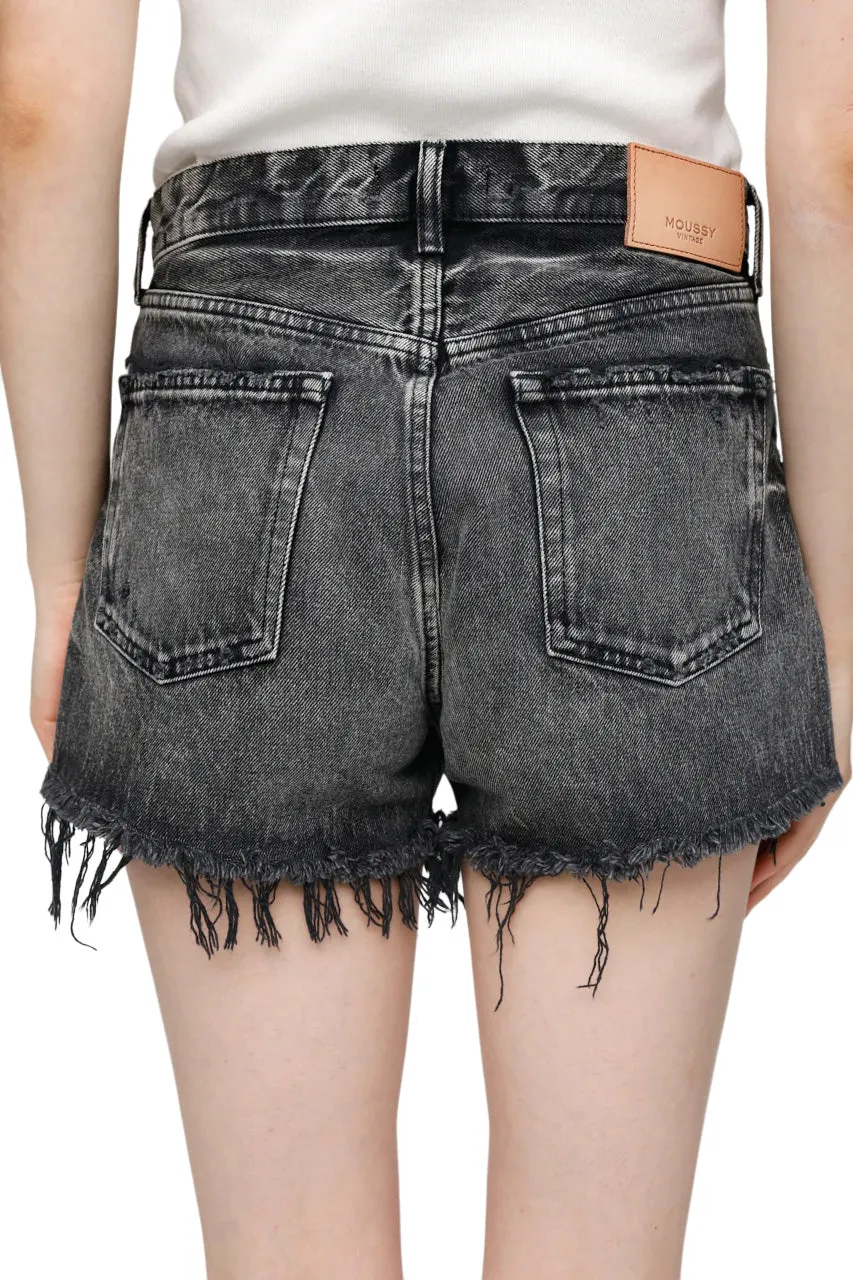 Moussy Denim Perrysburg Shorts in Light Black