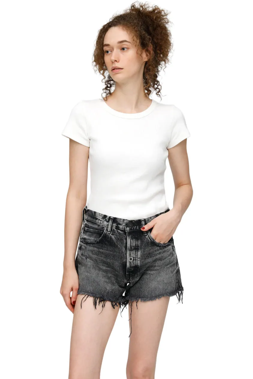 Moussy Denim Perrysburg Shorts in Light Black