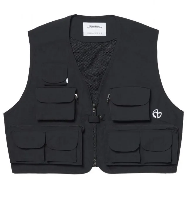 NOMANUAL  |Unisex Nylon Street Style Plain Logo Vests & Gillets