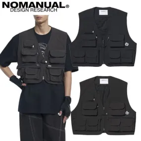 NOMANUAL  |Unisex Nylon Street Style Plain Logo Vests & Gillets