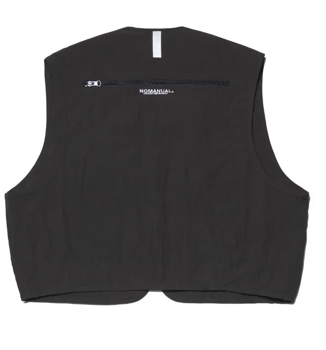 NOMANUAL  |Unisex Nylon Street Style Plain Logo Vests & Gillets