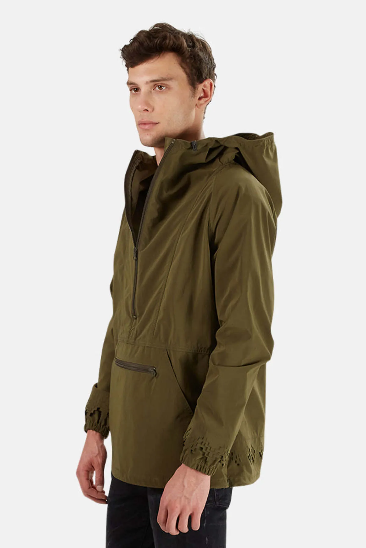 Nylon Anorak Jacket - Khaki