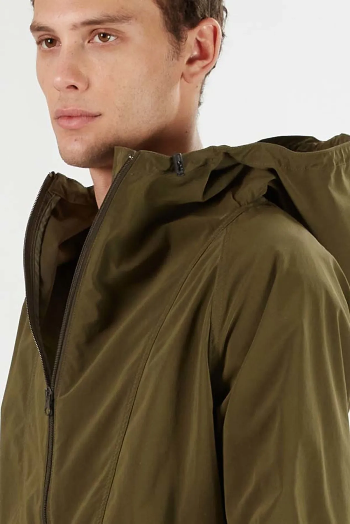 Nylon Anorak Jacket - Khaki