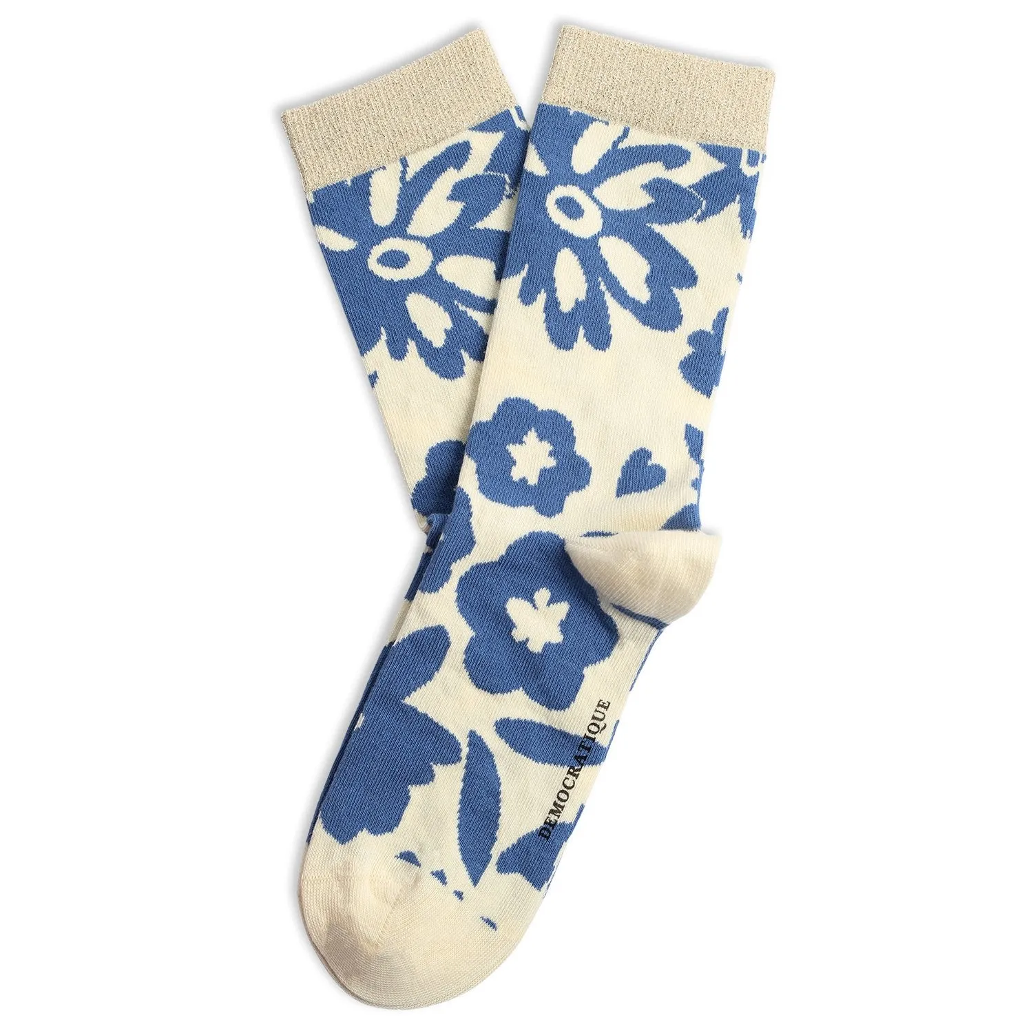 Originals Femme Pattern Fleur Socks Off White / Cold Blue / Gold