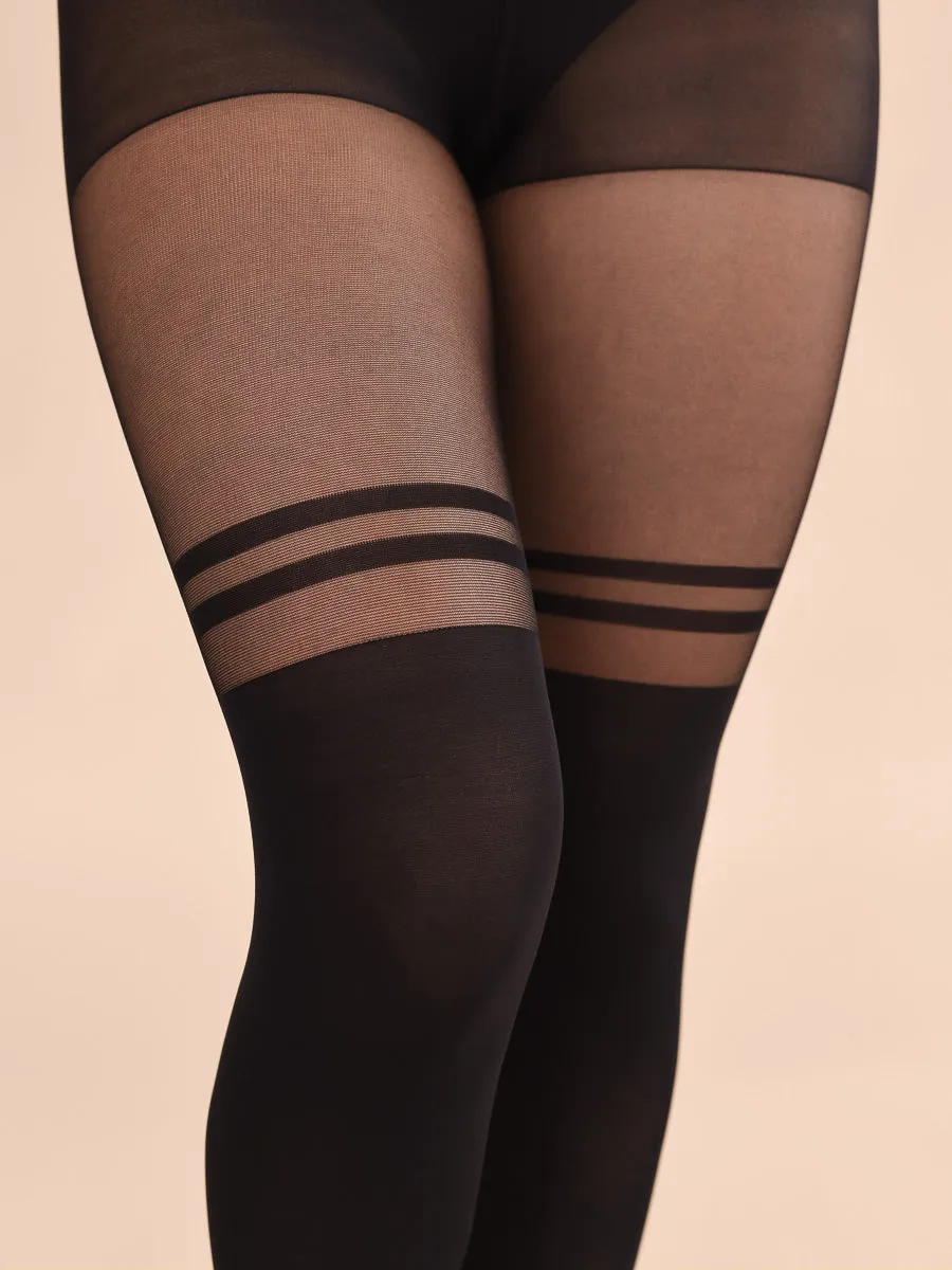 Over-The-Knee Striped Tights