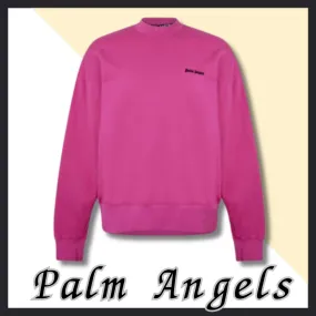 Palm Angels  |Street Style Long Sleeves Cotton Logo Skater Style