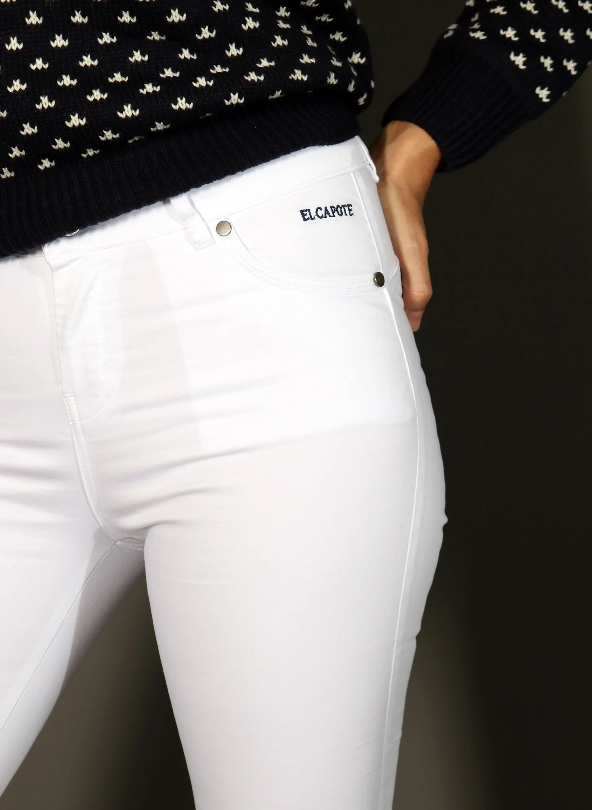 Pantalón Blanco Satén Mujer